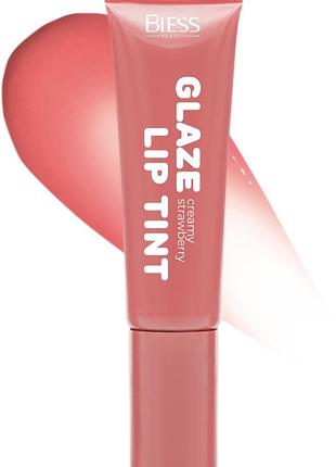 Блеск для губ glaze lip tint [02 - creamy strawberry] (10 мл) от bless beauty