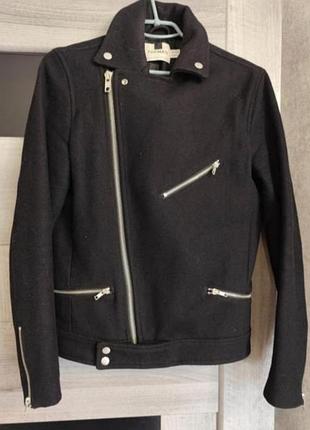 Куртка, косуха topman размер xs. состояние идеальное. шерстяная.