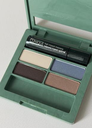 Уцінка❗️ clinique - eye palette ka5 blue lagoon - палетка тіней для повік із тушшю high impact mascara