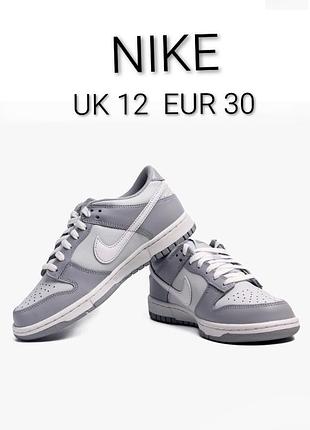 Cтильні кросівки бренду nike dunk low grey made in vietnam   uk  12    eur  30
