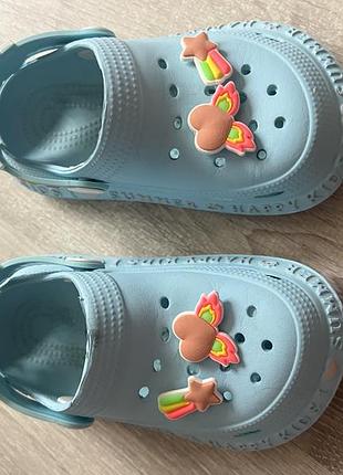 Шльопанці для дітей crocs блакитні