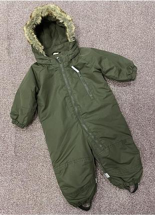 Зимовий комбінезон h&m для хлопчиків, хакі, розмір 74