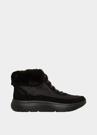 Оригінальні жіночі черевики skechers/ замшеві черевики скечерс чорні