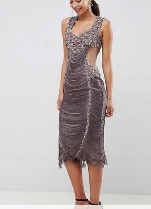 Платье бахрома, бисер, камни, пайетки a star is born