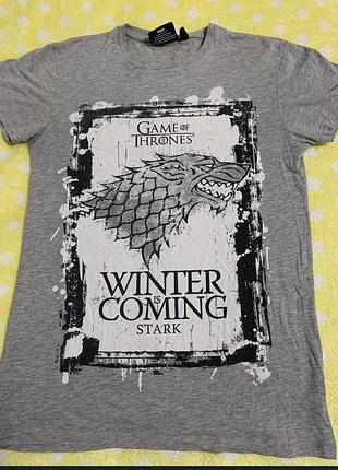 Футболка чоловіча game of thrones house stark сіра