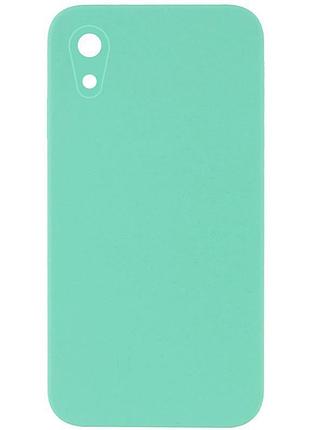 Чехол silk square full camera protective (aa) no logo для apple iphone xr (6.1") бирюзовый / turquoise