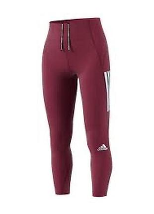 Жіночі бігові легінси бордового кольору adidas own the run l розміру