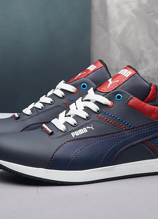 Кожаные кроссовки puma motorsport черные мужские