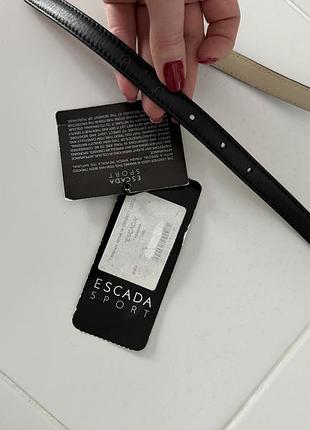 Ремінь жіночий escada sport чорний шкіряний
