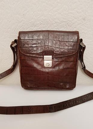 Стильна ефектна шкіряна сумка crossbody німецького бренду marz преміум клас