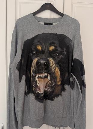 Світшот чоловічий givenchy rottweiler grey