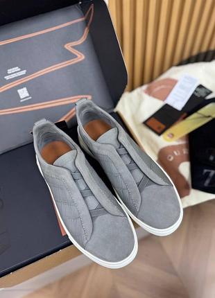 Чоловічі класичні кросівки з натуральної шкіри zegna