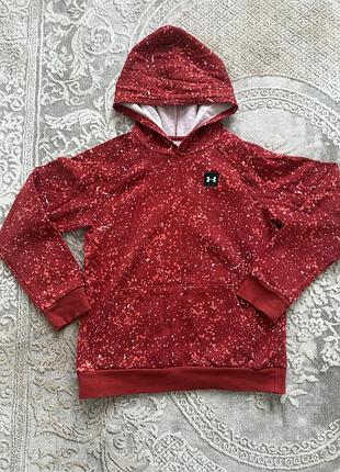 Худі under armour червоне з принтом