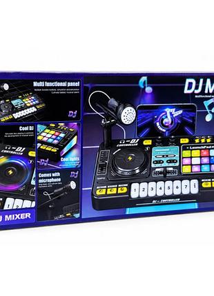 Музична іграшка дитячий dj-мікшер «юний діджей» з мікрофоном і світловими ефектами