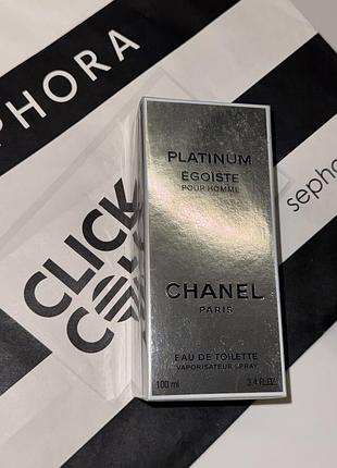 Чоловічі парфуми chanel egoiste platinum франція  шлейфові духи парфюм 100 мл