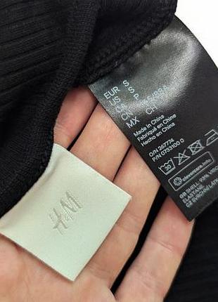 Черная базовая кофта лонгслив в рубчик от h&amp;m оригинал 6
