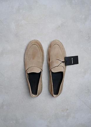 Замшевые эспадрильи лоферы massimo dutti × cos × sandro