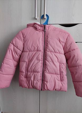 Куртка для дівчинки benetton рожева зимова