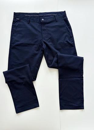 Брюки чоловічі класичні темно-сині, розмір xl-xxl