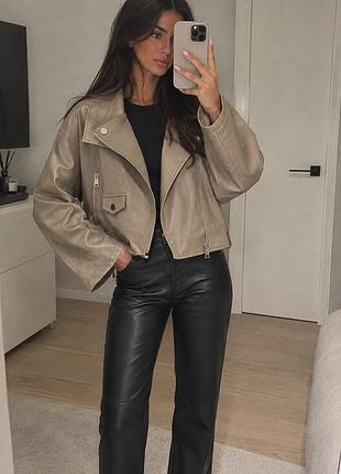 Куртка кожаная ,шкіряна куртка zara ,пальто