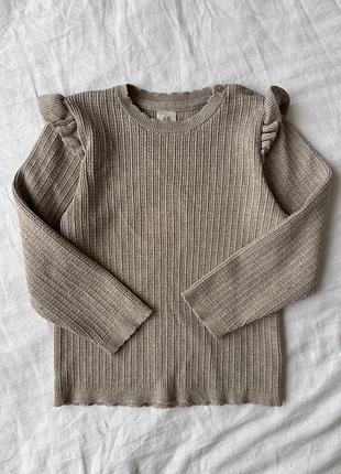Светр для дівчинки віскозний бежевий 2 роки h&m
