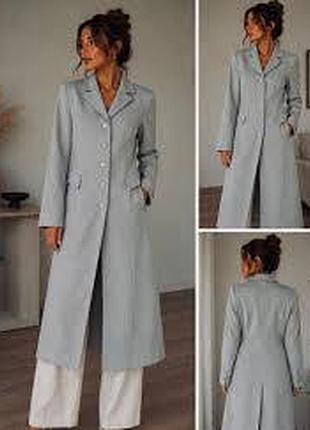 Удлиненный жакет серого цвета от alba moda/ l/