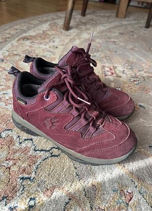 Кросівки jack wolfskin замшеві бордові