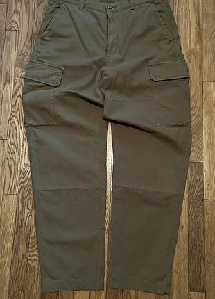 Карго штаны мужские uniqlo cargo double knee хаки - m