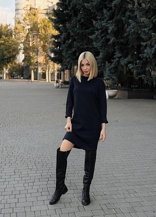 Платье из ангоры, мокко, бежевое, темно-синее, бордовое