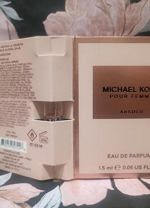 Michael kors pour femme absolu паруумированная вода пробник