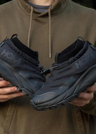 Новинка мужская термо кроссовки hoka kaha 2 frost moc 1948x black gore-tex