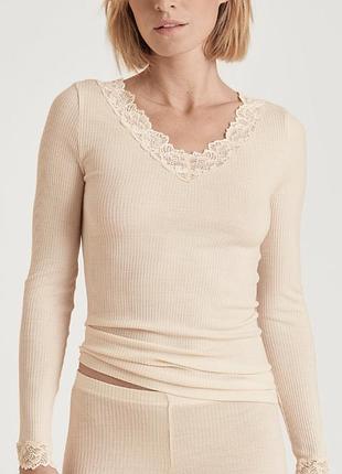 Calida merino wool жіночий мериносовий термо лонгслів із вовни та шовку