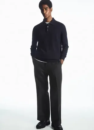 Поло мужское cos merino wool polo shirt / м