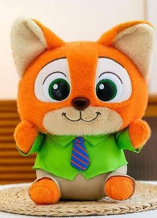 Мягкая игрушка ник уайлд 25 см, лис из мультфильма зоотрополис (zootopia), плюшевая игрушка лисичка