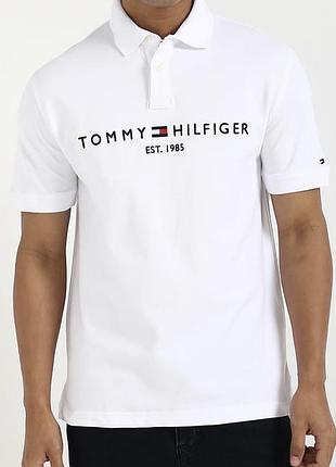 Футболка чоловіча білого кольору від tommy hilfiger