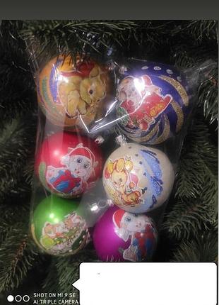 Елочные шары с зайцем