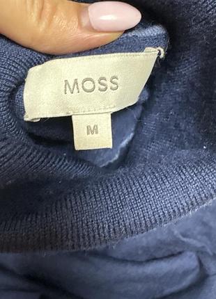 Синій вовняний гольф moss 6