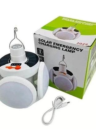 Аккумуляторный светодиодный фонарь jg solar 2029 emergency charging lamp с возможностью зарядки от солнца