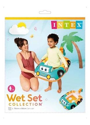Детский надувной круг-плотик для плавания серии intex wet set collection
