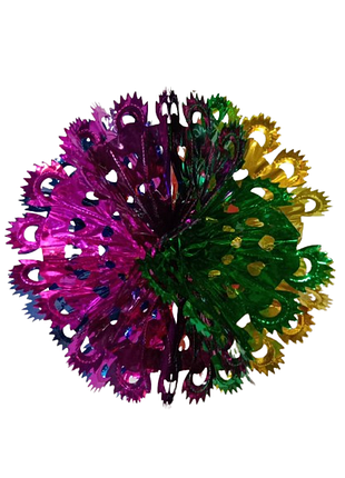 Новорічний декор, куля гармошка з фольги