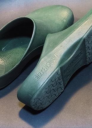 Чоловічі поліуретанові сабо/мюлі birkenstock super-birki в темно-зеленому кольорі  роз.43