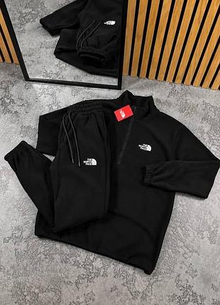 Спортивний чоловічий флісовий костюм the north face  розміри: s / m / l / xl  / xxl • матеріал: фліс • логотип: вишивка