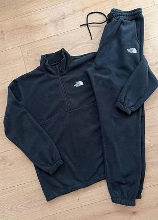 Спортивний чоловічий флісовий костюм the north face  розміри: s / m / l / xl  / xxl • матеріал: фліс • логотип: вишивка