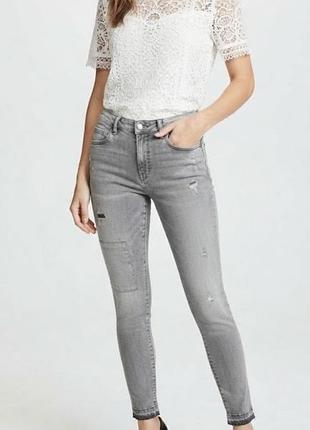 Преміальні сірі жіночі джинси skinny mac dream skinny authentic 34/30 xs скінні німеччина оригінал латки потертості стрейчові вінтажні