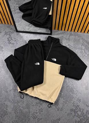 Спортивний чоловічий флісовий костюм the north face  розміри: s / m / l / xl  / xxl • матеріал: фліс • логотип: вишивка