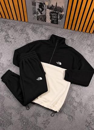 Спортивний чоловічий флісовий костюм the north face  розміри: s / m / l / xl  / xxl • матеріал: фліс • логотип: вишивка