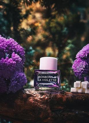 💜оригінал пробник 2ml. new notes bonbons a la violette унісекс парфуми екстракт, східній, квітковий, гурманський аромат