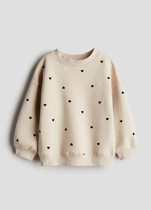 Світшот для дівчинки h&m бежевий 104