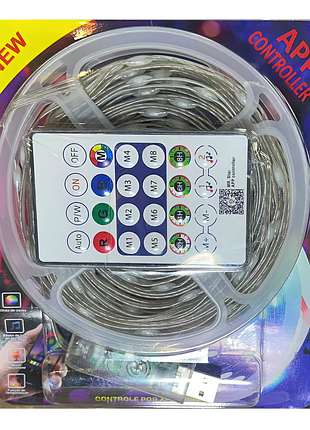 Світлодіодна стрічка з пультом 9609 led rgb app 10 м.