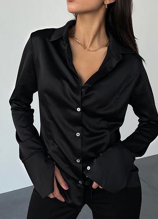 Щільна атласна сорочка h&m